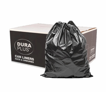 DURAPLUS® - 35X47 GARBAGE BAG BLACK - STRONG - 125/CS