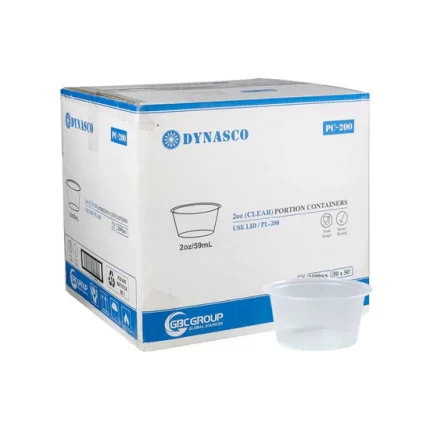 2OZ CLEAR PLASTIC PORTION CUP - 2500/CS